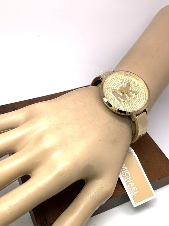 Michael Kors Women\'s Watch MK4469 Gemmed Bangle Quartz Gold Stainless Steel 38mm main image 11